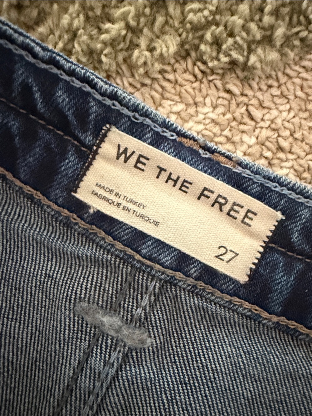 We The Free Dark Blue High-Rise Wide Leg Jeans - Picture 3 of 3